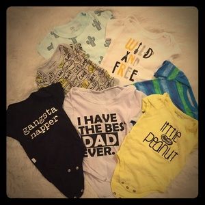 Misc infant boy onsies size 0-3 months